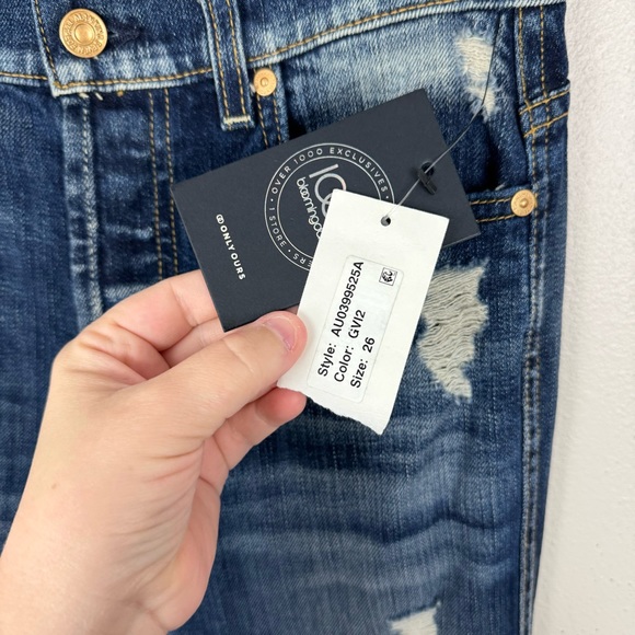 7 For All Mankind High Waist Vintage Bootcut Jeans Women's 26 Distressed NEW - Picture 5 of 9